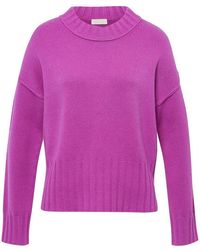 Peter Hahn - Rundhals-Pullover Aus Schurwolle Und Kaschmir - Lyst