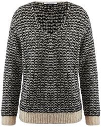 Peter Hahn - V-Pullover Tiefem Ausschnitt - Lyst