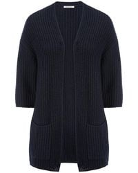Peter Hahn - Strickjacke 3/4-Arm Aus Schurwolle Und Kaschmi - Lyst
