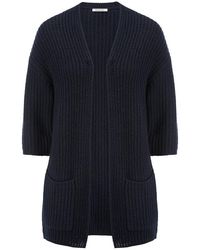 Peter Hahn - Strickjacke 3/4-Arm Aus Schurwolle Und Kaschmi - Lyst
