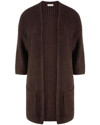Peter Hahn - Strickjacke Mit 3/4-Arm Aus Schurwolle Und Kaschmi, Gr. S - Lyst