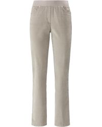 Peter Hahn Damen Kleidung Hosen & Jeans Lange Hosen Slim & Skinny Hosen Schlupf-Hose Modell PAULA ProForm Slim grau 