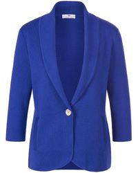 Damen Bekleidung Jacken Blazer Peter Hahn Twinset aus 100% baumwolle supima in Blau Sakkos und Anzugsjacken 