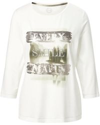 Damen Bekleidung Oberteile T-Shirts Peter Hahn Synthetik Rundhals-shirt 1/2-arm in Weiß 