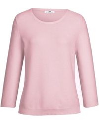 Peter Hahn - Rundhals-pullover 3/4-arm - Lyst