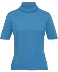 Peter Hahn - Rollkragen-Pullover aus 100% Premium-Kaschmir blau - Lyst