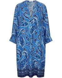 Peter Hahn - Kleid V-Öffnung Am Rundhals-Ausschnitt - Lyst