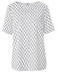 Peter Hahn - Blouseshirt Korte Mouwen En Print Van - Lyst