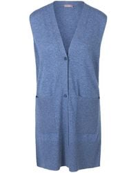 include - Lang Mouwloos Vest V-Hals Van - Lyst