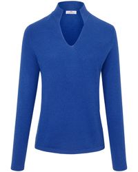 Peter Hahn Cashmere Pullover aus 100% Premium-Kaschmir Modell Vivien blau