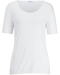 Peter Hahn - Rundhals-shirt mit langem 1/2-arm, , gr. 36, viskose - Lyst