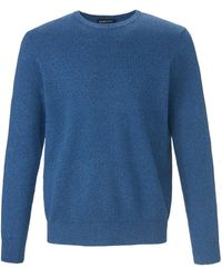 Louis Sayn Rundhals-pullover aus 100% baumwolle pima cotton - Blau