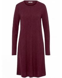 Peter Hahn - Strickkleid rundhals-ausschnitt - Lyst