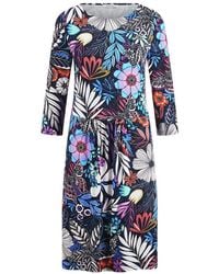 Peter Hahn - Jersey-Kleid Rundhals-Ausschnitt - Lyst