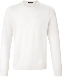 Louis Sayn Rundhals-pullover aus 100% schurwolle - Weiß