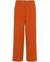 Damen Bekleidung Hosen und Chinos Hose mit gerader Passform Peter Hahn 7/8-hose in Orange 