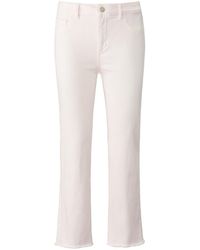 DL1961 - 7/8 jeans modell mara straight mid rise, , gr. 33, baumwolle - Lyst