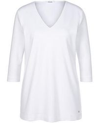 efixelle - Shirt 100% Katoen V-Hals Van - Lyst