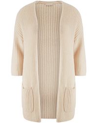 Peter Hahn - Strickjacke Mit 3/4-Arm Aus Schurwolle Und Kaschmi, Gr. S - Lyst
