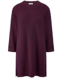 Peter Hahn - Long-Pullover Aus Schurwolle Und Kaschmir - Lyst