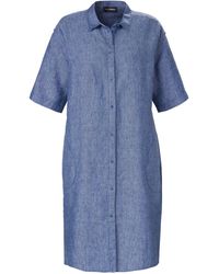 Doris Streich Kleid langem 1/2-arm - Blau