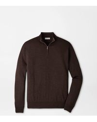 Peter Millar - Autumn Crest Suede Trim Quarter-Zip - Lyst