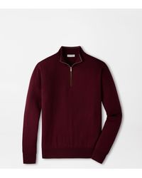 Peter Millar - Autumn Crest Suede Trim Quarter-Zip - Lyst