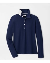 Peter Millar - Coolspun Lite Cotton Piquã Long Sleeve Polo - Lyst