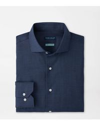 Peter Millar - Merino Micro Poplin Houndstooth Shirt - Lyst