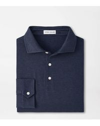 Peter Millar - Herringbone Long-Sleeve Polo - Lyst