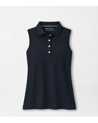 Peter Millar - Banded Sport Mesh Sleeveless Button Polo - Lyst