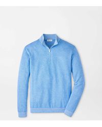 Peter Millar - Coolspun Lite Birdseye Quarter Zip Jumper - Lyst