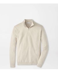 Peter Millar - Coolspun Lite Birdseye Quarter Zip Jumper - Lyst