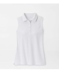 Peter Millar - Banded Sport Mesh Sleeveless Button Polo - Lyst
