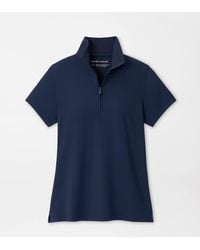 Peter Millar - Keswick Zip Neck Short-Sleeve Polo - Lyst