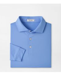 Peter Millar - Solid Stretch Jersey Long Sleeve Polo - Lyst