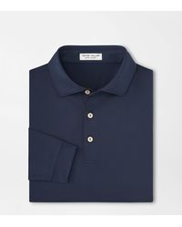 Peter Millar - Solid Stretch Jersey Long Sleeve Polo - Lyst