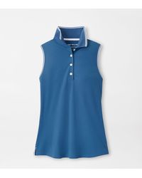 Peter Millar - Canterbury Tipped Sport Mesh Sleeveless Polo - Lyst