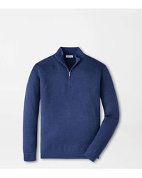 Peter Millar - Coolspun Lite Birdseye Quarter Zip Jumper - Lyst