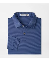 Peter Millar - Featherweight Park Stripe Long-Sleeve Performance Polo - Lyst