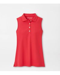 Peter Millar - Banded Sport Mesh Sleeveless Button Polo - Lyst
