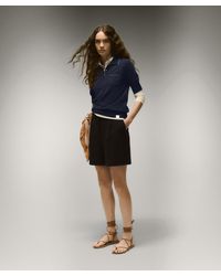 Peuterey - Poloshirt aus Baumwoll-Crêpe mit Lurex-Details - Lyst