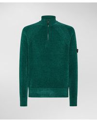 Peuterey - Pullover mit halbem Reißverschluss aus rasierter Chenille - Lyst