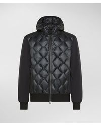Peuterey - BI-MATERIAL-BOMBERJACKE MIT GEOMETRISCHER STEPPUNG - Lyst