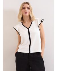 Phase Eight - Fleur Angel Sleeve Piping Detail Top - Lyst