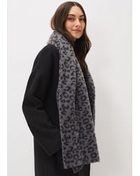 Phase Eight - 's Fiona Leopard Print Fluffy Scarf - Lyst