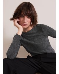 Phase Eight - Clarissa Shimmer Rib Top - Lyst