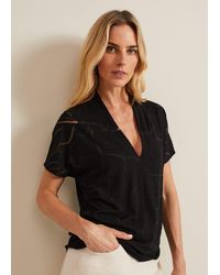 Phase Eight - Linda Linear Leaf Burnout Top - Lyst