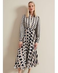 Phase Eight - Lyric Geo Pleated Midi Dress - Lyst