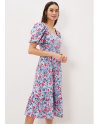Phase Eight - 's Abbiana Cotton Floral Midi Dress - Lyst